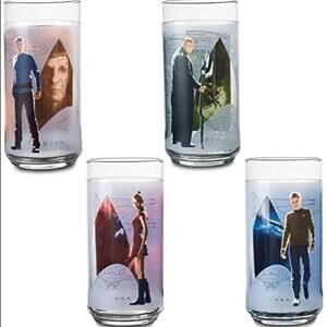 2008 Star Trek Collectible Glass Set: Kirk, Spock, Uhura & Nero